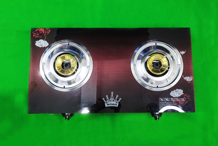 নোহা ডিওলাক্স গ্লাস টপ 2 বার্নার গ্যাস স্টোভ NGS -9090 A