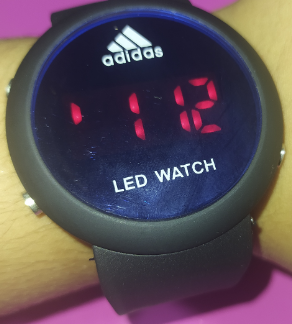 অ্যাডিডাস LED স্টেইনলেস স্টিল ব্যাক ক্লক