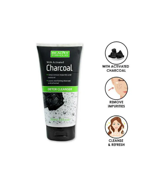Beauty Formulas-Activated Charcoal Detox ক্লিনজার - ১৫০মিলি (ইউকে)