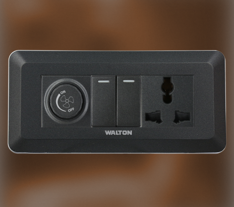 কভার প্লেট (S3 এবং V8 সিরিজ) মেটালিক ব্লাক DS-EE- CPMB-  104-Cover Plate-V8-10 Pes