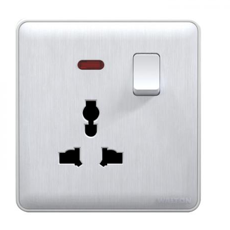 পার্ল হোয়াইট (গ্লোরি সিরিজ) DS-EE-108-3Pin-Socket-with-Switch