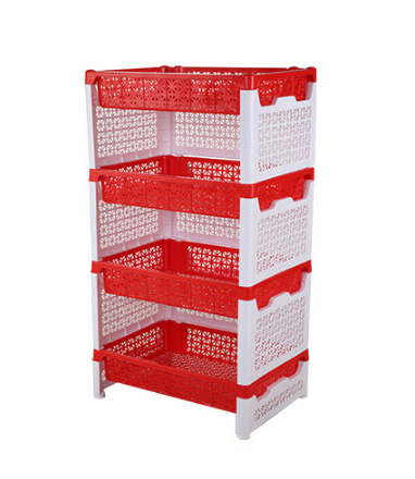 4 Step Big Shoe Rack - Red