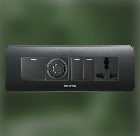 কভার প্লেট (S3 এবং V8 সিরিজ) মেটালিক ব্লাক DS-EE- CPMB-  105-Cover Plate-S3-10 Pes