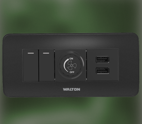 কভার প্লেট (S3 এবং V8 সিরিজ) মেটালিক ব্লাক DS-EE- CPMB-103-Cover Plate-s3-10 Pes